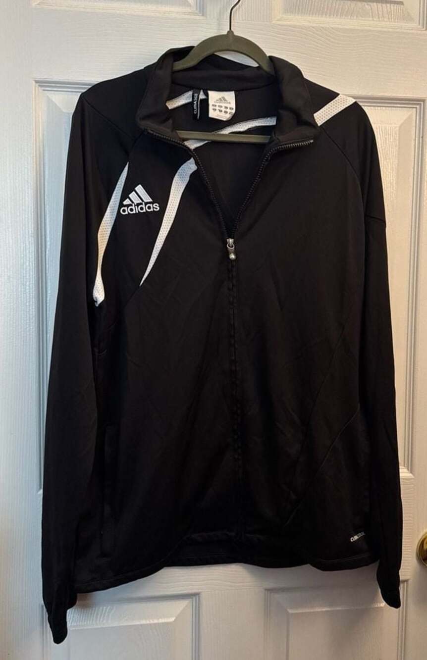 Adidas Clima365 Full Zip Track Jacket Black White Size M